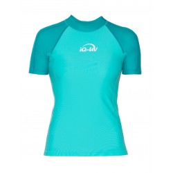 Dámské UV tričko pro vodní sporty ve dvoubarevé slim-fit  krátký rukáv caribbean