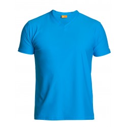Triko UV 300 V regular-fit  krátký rukáv Tyrkysové