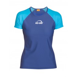 Tričko UV dámské volný střih,  krátký rukáv,  tyrkys/modrá