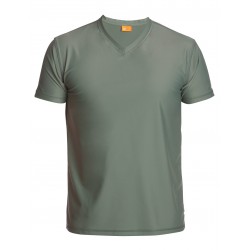 Triko UV 300 V regular-fit  krátký rukáv Olivové