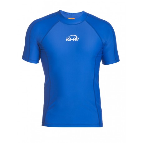 Triko UV Pánské modré, krátký rukáv, úzký střih plavání a šnorchlování 