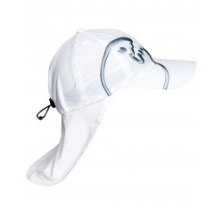 Čepice dětská UV 200 s ochranou krku 50-55 cm Bílá
