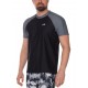 triko UV 300 Tričko UV 300 krátký rukáv šedá_černá volný střih 648130