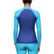 Triko iQ UV Aqua slim fit 2C, dlouhý rukáv, modré