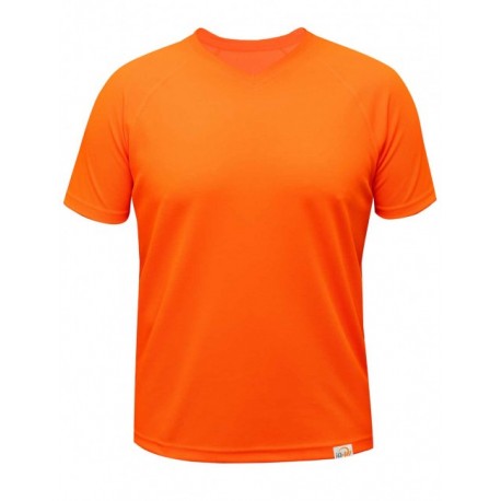 Triko UV OUTDOOR  V-neck krátký rukáv, oranžové