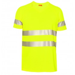 UV tričko Pracovní bezpečnost s vysokou viditelností a výstřihem do V w6380024230