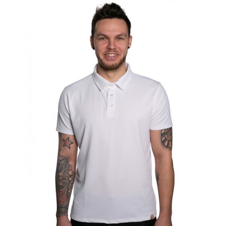 Triko UV WAVE Polo krátký rukáv bílé