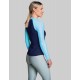 Triko iQ UV Aqua slim fit 2C, dlouhý rukáv, dvoubarevné modré 666130.3254