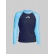 Triko iQ UV Aqua slim fit 2C, dlouhý rukáv, dvoubarevné modré 666130.3254
