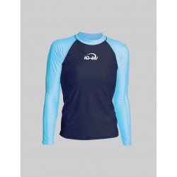 Triko iQ UV Aqua slim fit 2C, dlouhý rukáv, dvoubarevné modré 666130.3254