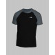 Men's UV shirt loose fit for water sports and the beach Tričko UV krátký rukáv šedá_černá volný střih 6481303780