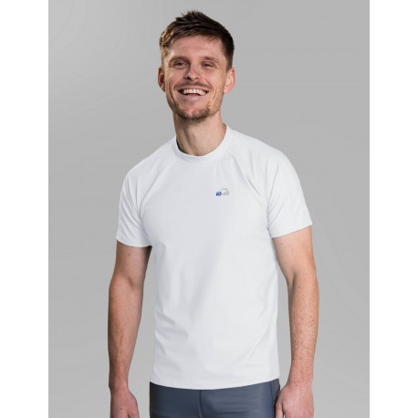 Pánské UV tričko volného střihu pro vodní sporty a pláž, Loose Fit bílé 648122.2100